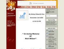 Tablet Screenshot of nick-wilson.memory-of.com