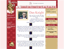 Tablet Screenshot of dan-knight.memory-of.com