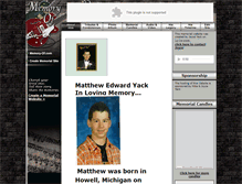 Tablet Screenshot of matthewyack.memory-of.com