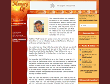 Tablet Screenshot of matthew-williams.memory-of.com