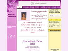 Tablet Screenshot of gina-colella-angelbaby.memory-of.com