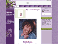 Tablet Screenshot of clare-young.memory-of.com