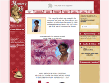 Tablet Screenshot of dionne-brown.memory-of.com