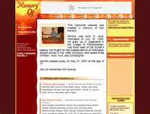 Tablet Screenshot of kendro.memory-of.com