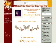 Tablet Screenshot of deanne-adams.memory-of.com