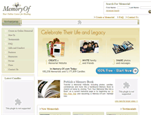 Tablet Screenshot of memory-of.com