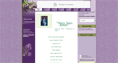 Desktop Screenshot of mary-bates.memory-of.com