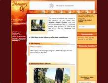 Tablet Screenshot of michaelfechter.memory-of.com