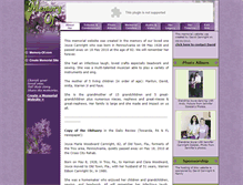 Tablet Screenshot of joyce-carnright.memory-of.com