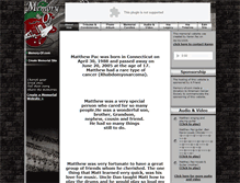 Tablet Screenshot of matthew-pac.memory-of.com