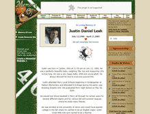 Tablet Screenshot of justin-lesh.memory-of.com