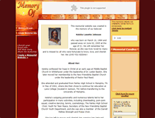 Tablet Screenshot of keisha-lanette-johnson.memory-of.com