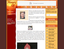 Tablet Screenshot of mike-cruz.memory-of.com