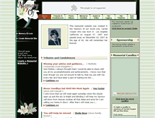 Tablet Screenshot of carole-cooper.memory-of.com