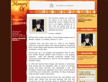 Tablet Screenshot of connie-robbins.memory-of.com