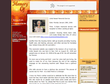 Tablet Screenshot of linda-nessel.memory-of.com