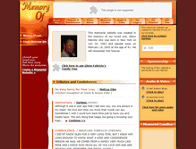 Tablet Screenshot of glenn-fabrizio.memory-of.com