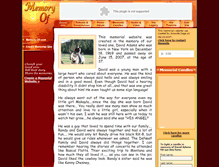 Tablet Screenshot of davidadams.memory-of.com