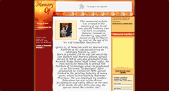 Desktop Screenshot of gerald-calhoun.memory-of.com