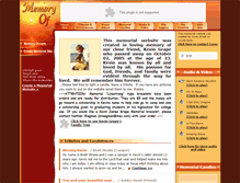 Tablet Screenshot of kevingrape.memory-of.com