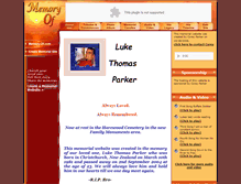 Tablet Screenshot of luke-parker.memory-of.com