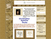 Tablet Screenshot of christopher-parks.memory-of.com