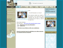 Tablet Screenshot of leona-alexander.memory-of.com