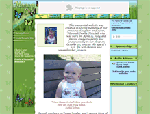 Tablet Screenshot of hannah-noelle-mitchell.memory-of.com