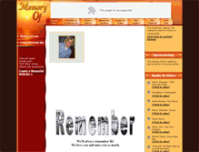 Tablet Screenshot of blakejolly.memory-of.com
