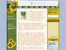 Tablet Screenshot of alisha-pomeroy.memory-of.com