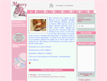 Tablet Screenshot of morgan-nicole-williams.memory-of.com