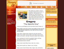 Tablet Screenshot of gregory-trautman.memory-of.com