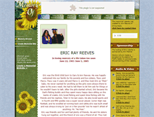 Tablet Screenshot of eric-reeves.memory-of.com