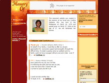 Tablet Screenshot of cynthia-saldania.memory-of.com