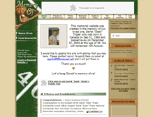 Tablet Screenshot of derekthaler.memory-of.com