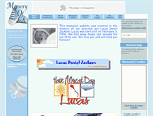 Tablet Screenshot of lucas-jackson.memory-of.com