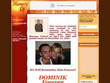 Tablet Screenshot of dominik-pinzone.memory-of.com