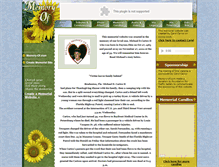 Tablet Screenshot of myangelmichael.memory-of.com