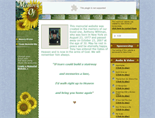 Tablet Screenshot of anthony-wittman.memory-of.com
