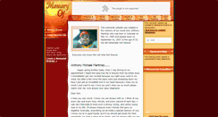 Desktop Screenshot of anthony-martinez.memory-of.com