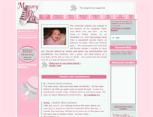 Tablet Screenshot of oursweethelen.memory-of.com