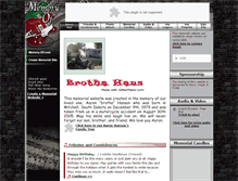 Tablet Screenshot of aaron-hanson.memory-of.com