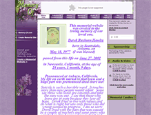 Tablet Screenshot of derek-hawley.memory-of.com