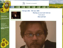 Tablet Screenshot of joel-davies.memory-of.com