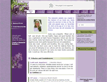 Tablet Screenshot of giulia-lewis.memory-of.com