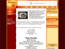 Tablet Screenshot of matthewryanmasuhr.memory-of.com