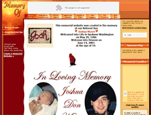 Tablet Screenshot of joshua-don-moore.memory-of.com