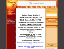 Tablet Screenshot of joshua-bradford.memory-of.com